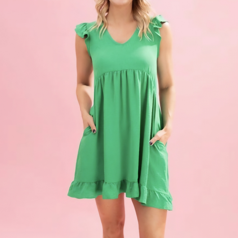 Discount Diva Boutique NWOT Air Flow Ruffle Dress Large